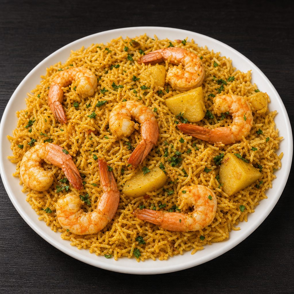Shrimp Biryani.