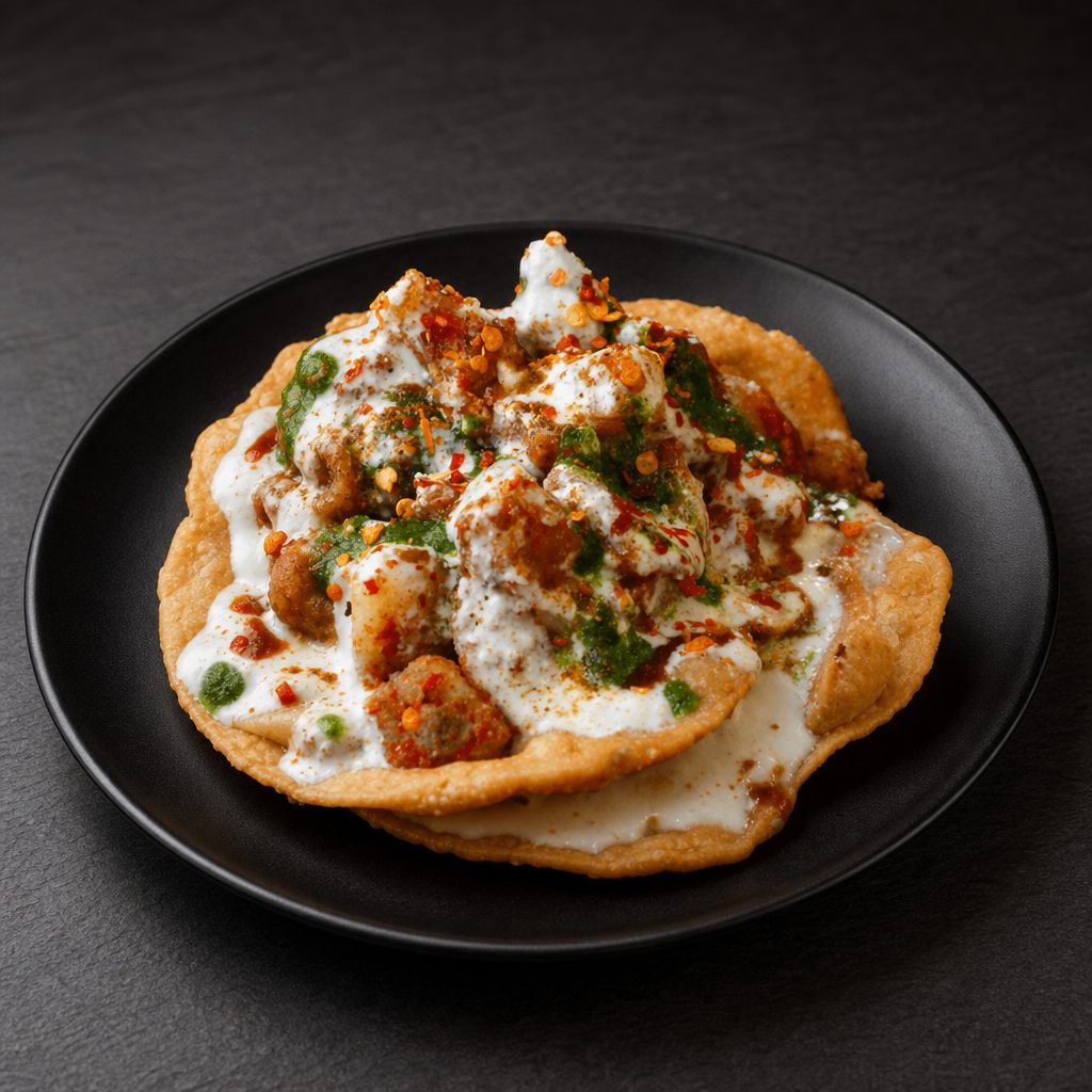 Chole Papdi Chaat.